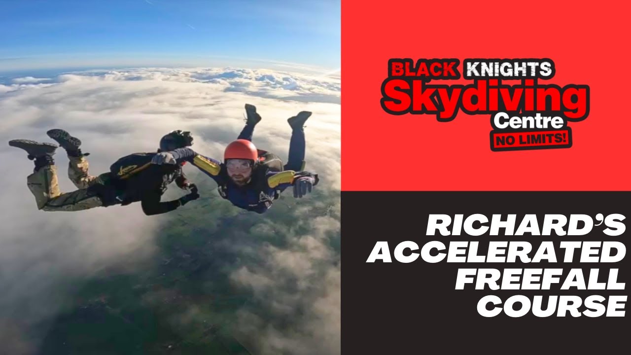 Richard's Accelerated Freefall Journey | BLACK KNIGHTS SKYDIVING