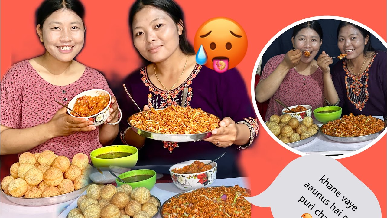 SPICY 🌶️ CHATPAT AND PANIPURI MUKBANG 🥵🥵🤘#subscribemychannel 