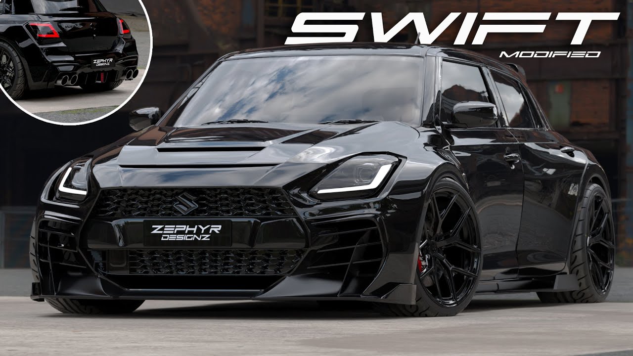 Концепт модификации обвеса Suzuki SWIFT 2024 HARDCORE от Zephyr Designz | 4K