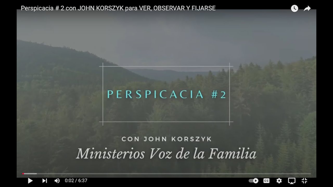 Perspicacia # 2 con JOHN KORSZYK para VER, OBSERVAR Y FIJARSE