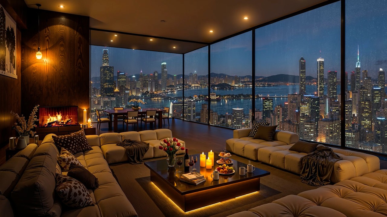 Peaceful Night in San Francisco 🌃 Luxury Apartment with Gentle Jazz Music for Study, Focus