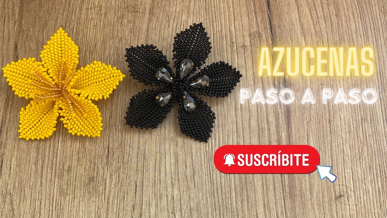 Flor azucena en mostacilla checa