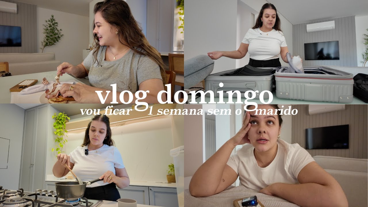 Café da manhã de domingo, arrumando mala do marido, almoço rápido, vamos ficar 1 semana longe