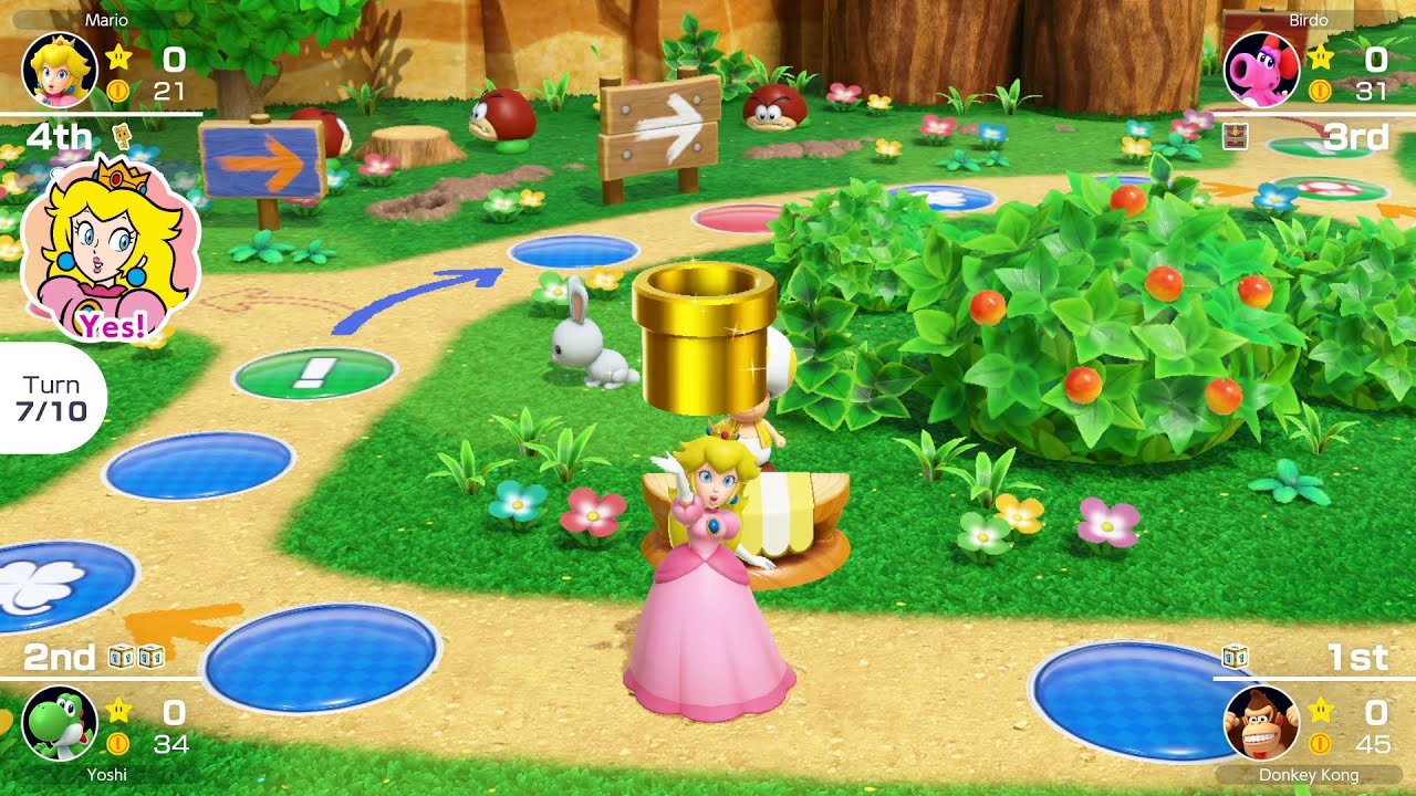 Mario Party Superstars Woody Woods Peach vs Yoshi vs Birdo vs Donkey Kong