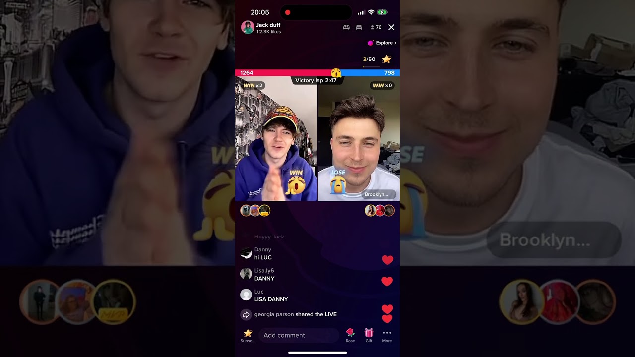 Jack and Brook tik tok live 05.05.23 pt 1