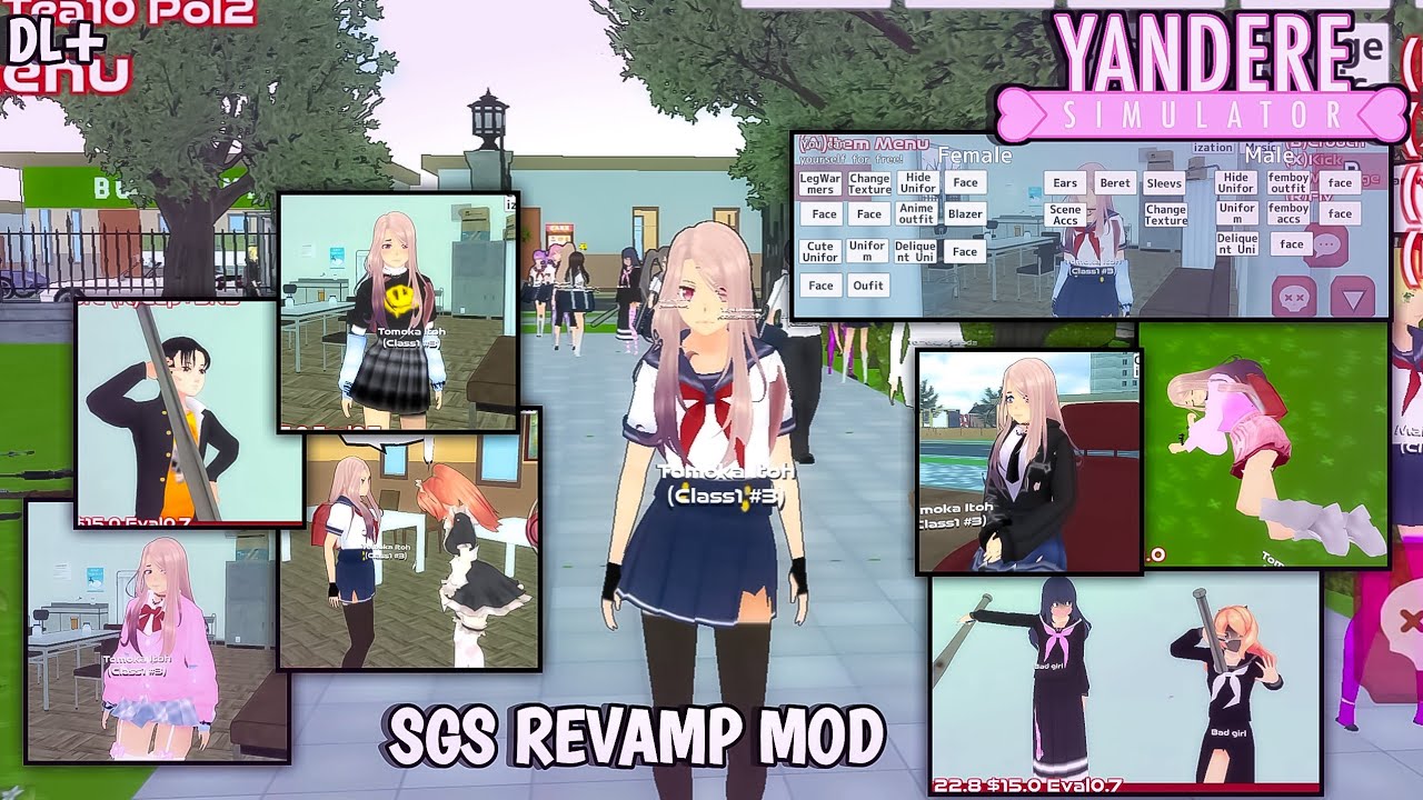 SCHOOL GIRLS SIMULATOR REVAMP MOD || YANDERE SIMULATOR FAN GAME ANDROID || SGS MOD || DL+