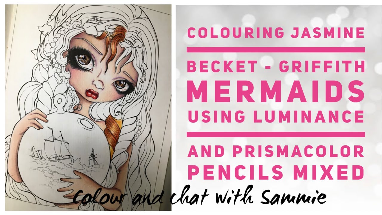 LIVESTREAM Jasmine Becket Griffith coloring/ Sept giveaway & requested flip through of Disney book