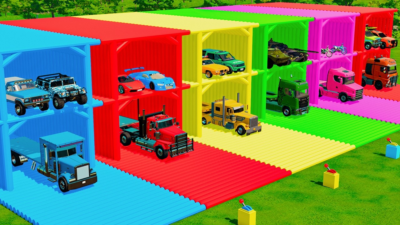 TRANSPORTING POLICE CARS, HOT WHEELS & CARS WITH BIG TRUCKS! Farming Simulator 22