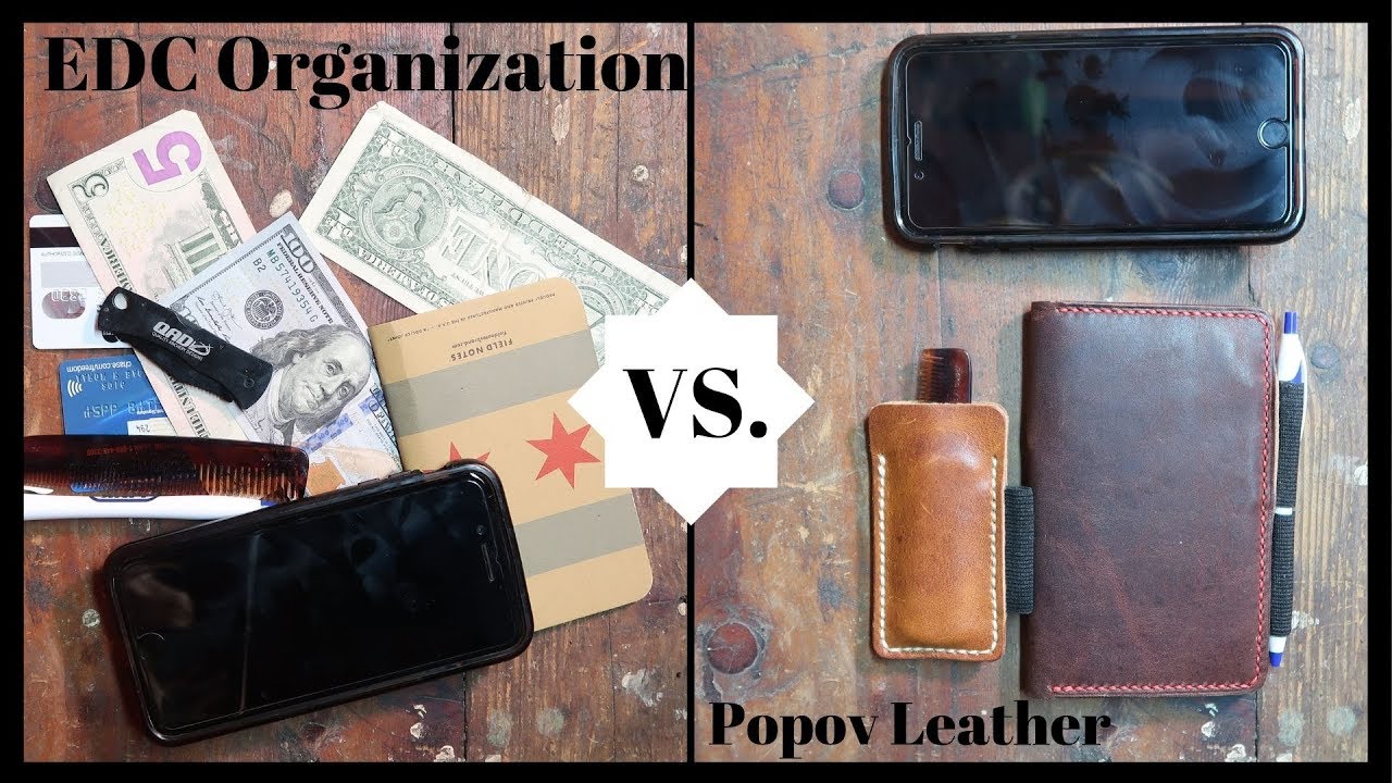 Leather EDC Pocket Organizer and Field Notes Wallet /Cover - Popov Leather Review