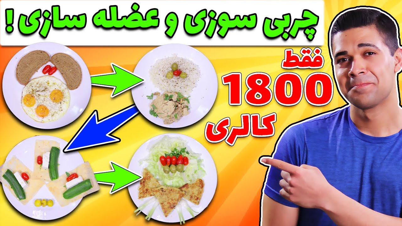 برنامه غذایی چربی سوز ۱۸۰۰ کالری