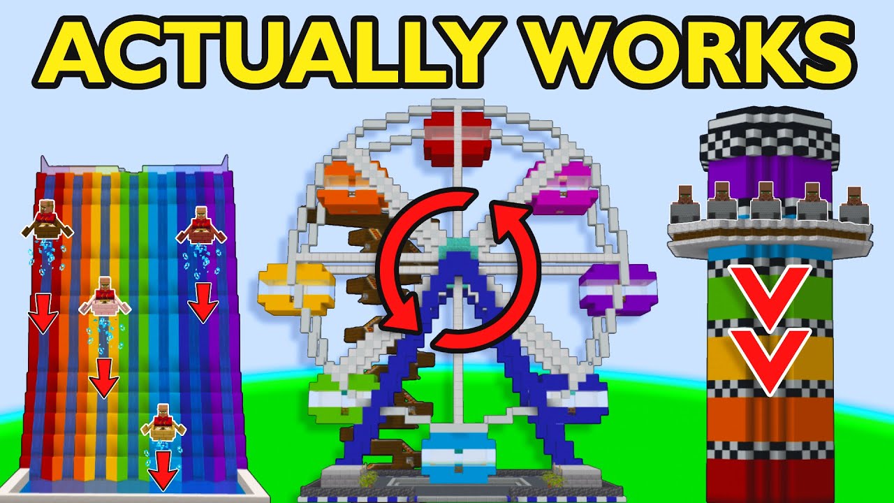 Make a Fully WORKING AMUSEMENT PARK in Minecraft!