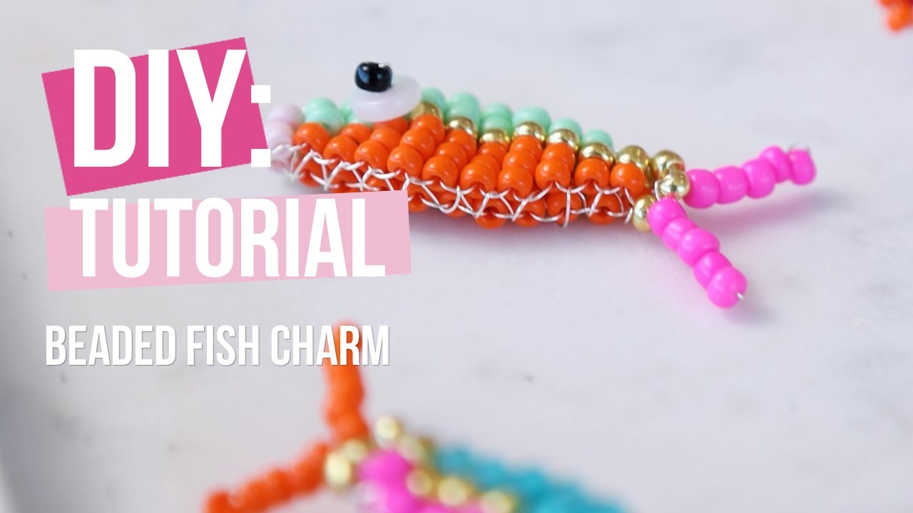 DIY: Beaded fish charm