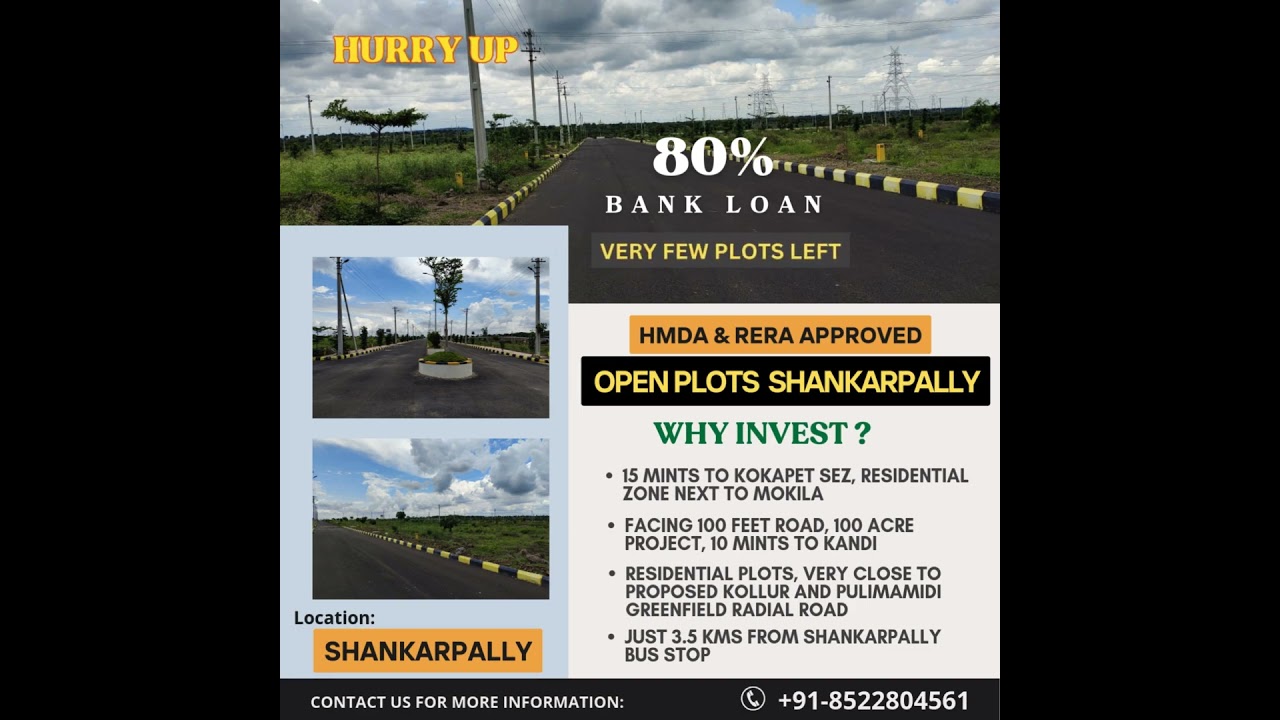 Hmda & Rera Open Plots Shankarpally, Hyderabad