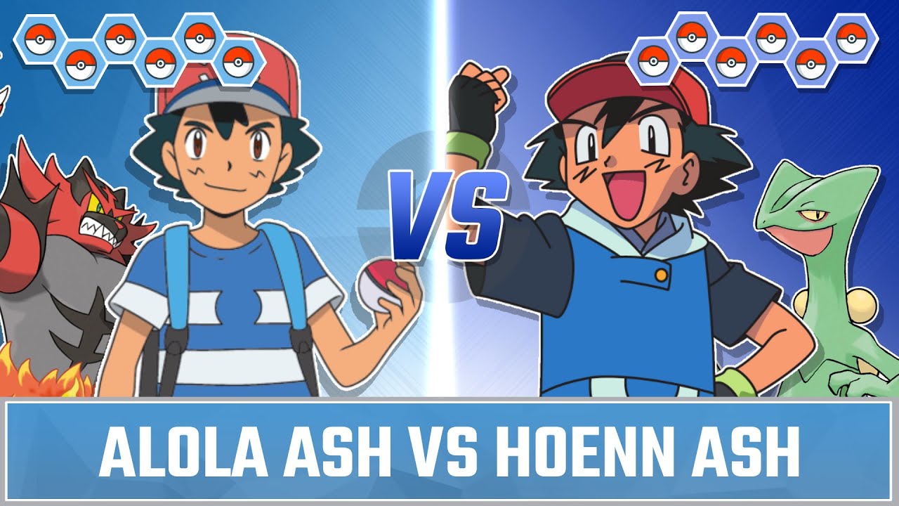 Ash Ketchum Pokemon Battle: Alola Ash vs Hoenn Ash