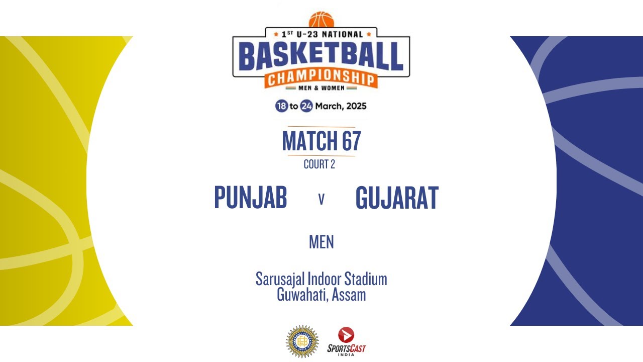 M67 | PUNJAB vs GUJARAT | MEN | U23 NATIONAL BASKETBALL CHAMPIONSHIP 2025