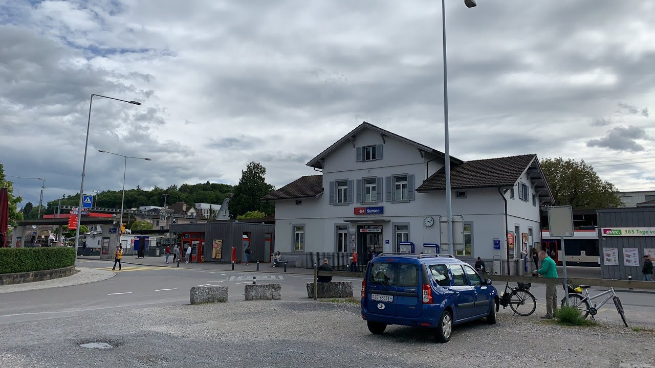 Driving In Switzerland. Sursee Bahnhof to Zürich Main Station(HB)