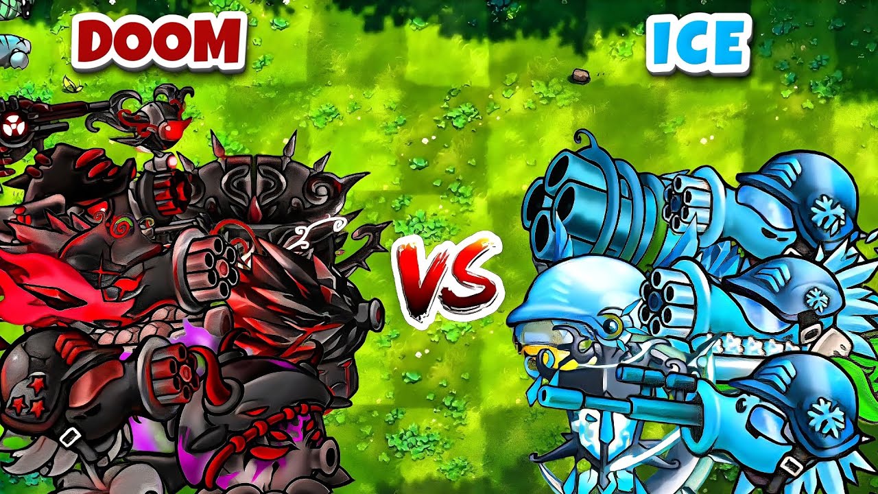 PVZ 1 Fusion 3.2 Mod Challenge | Doom Plants VS Ice Plants VS The Black flag Zombie | Who Will Win ?