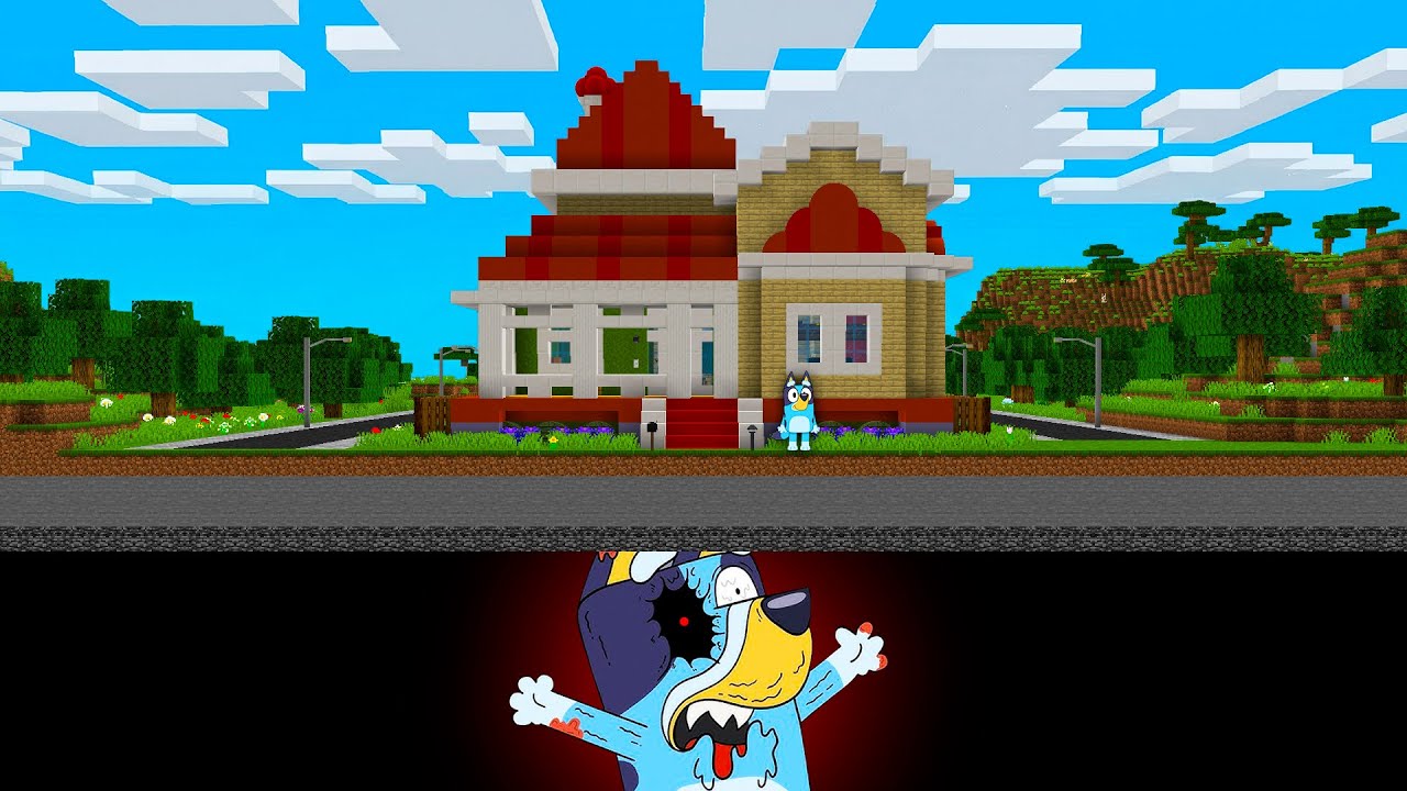¿QUÉ HAY DEBAJO de la CASA de BLUEY en MINECRAFT? 😱
