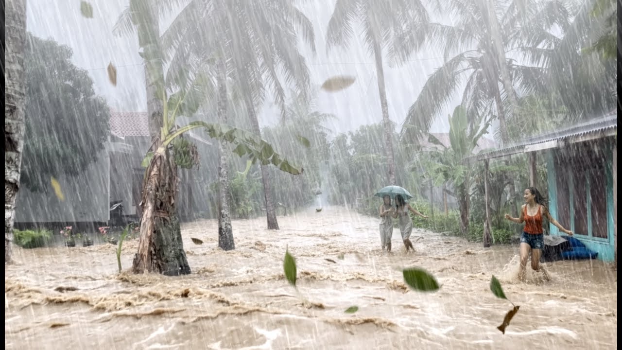 СИЛЬНЫЙ ливень, похожий на послеобеденные объятия 🌧️⚡💔 Романтическая терапия для сна