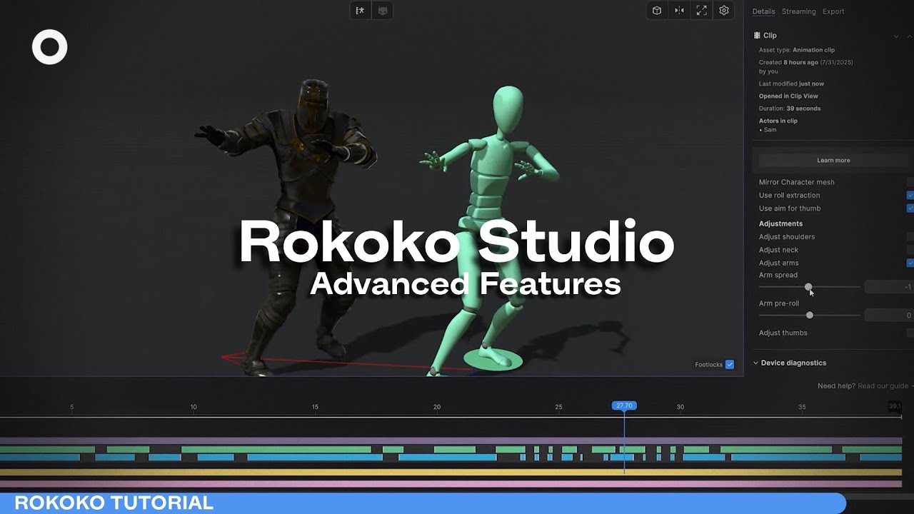 Rokoko Mocap Advanced Features and Easy Retargeting | Rokoko Tutorial