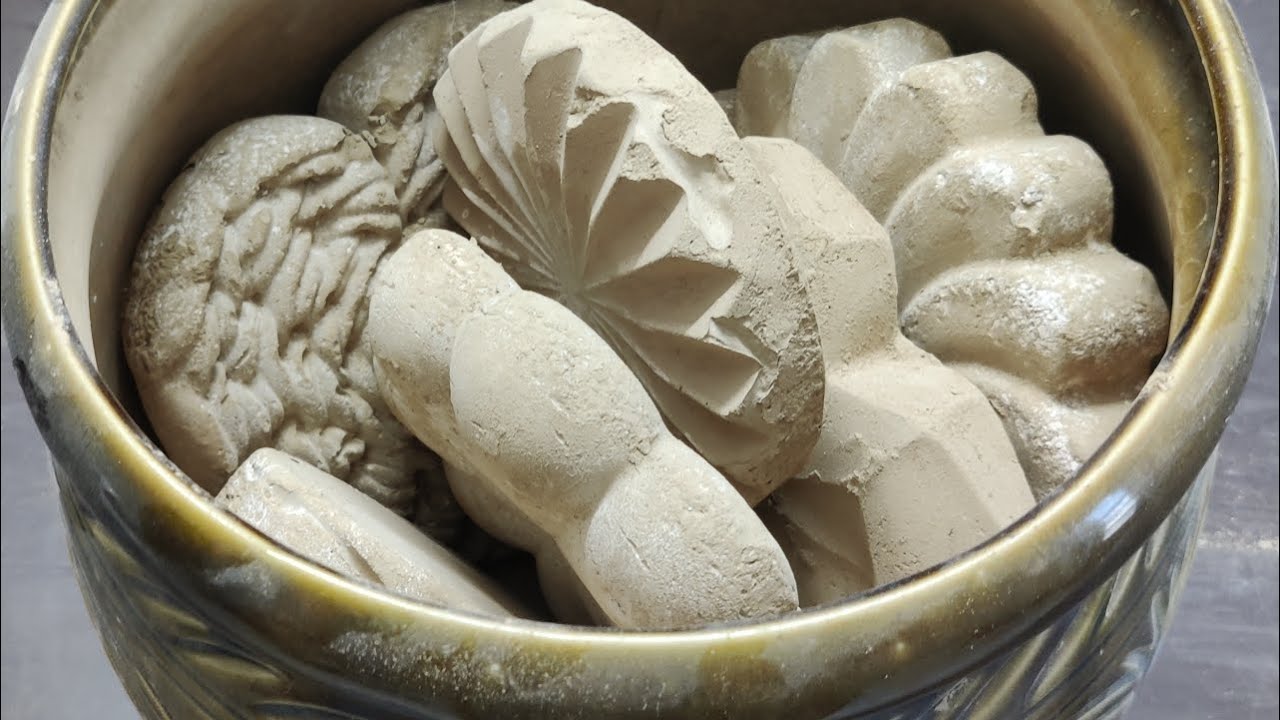Pure Mud Dry Crumbling in Pot ~ Oddly Satisfying Texture 