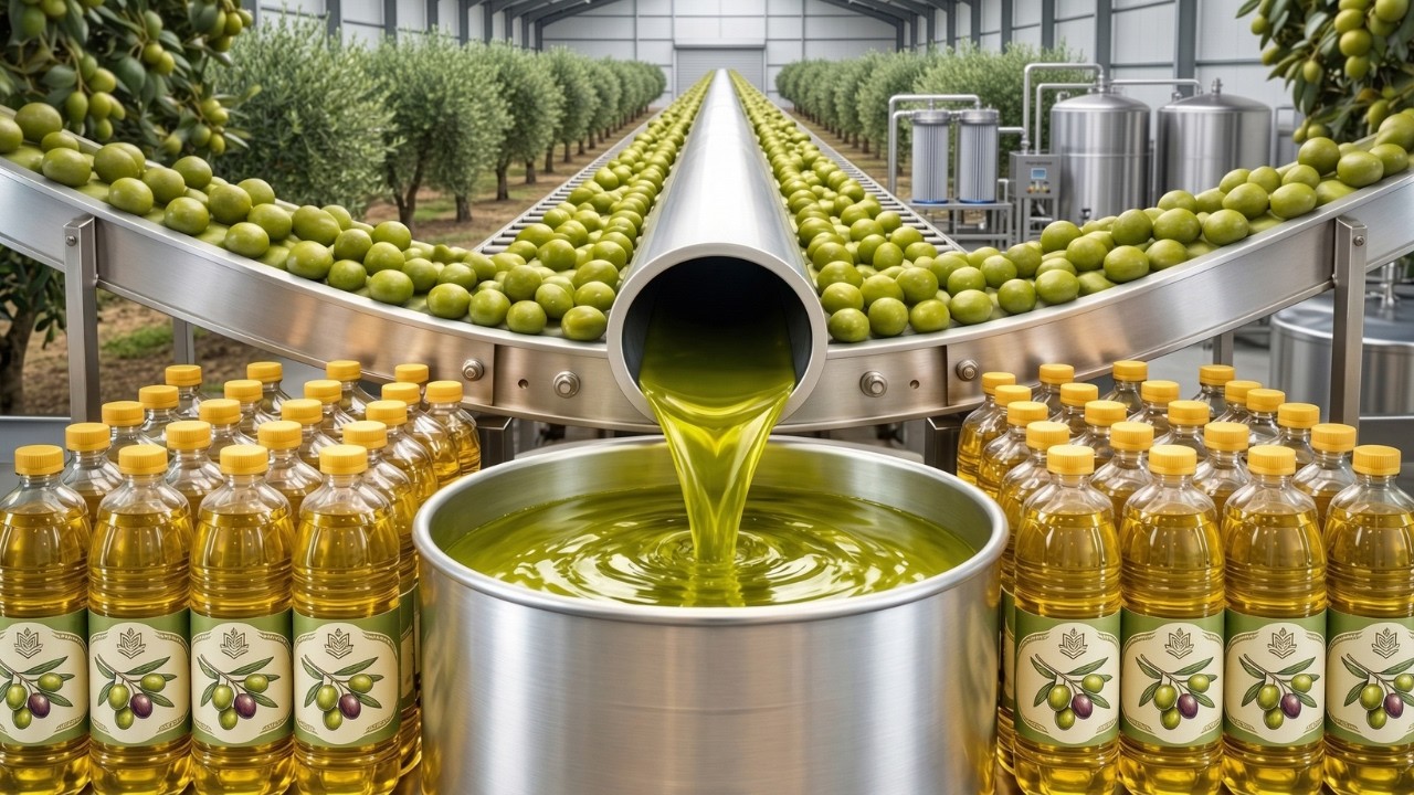 How Extra Virgin Olive Oil Is Made: Satisfying Modern Harvest & Factory Production Process