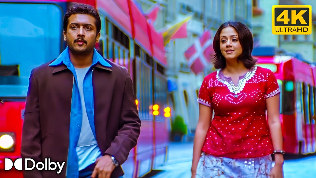 New York Nagaram 4k Video Song || Nuvvu Nenu Prema || Surya, Jyothika || A.R.Rahman