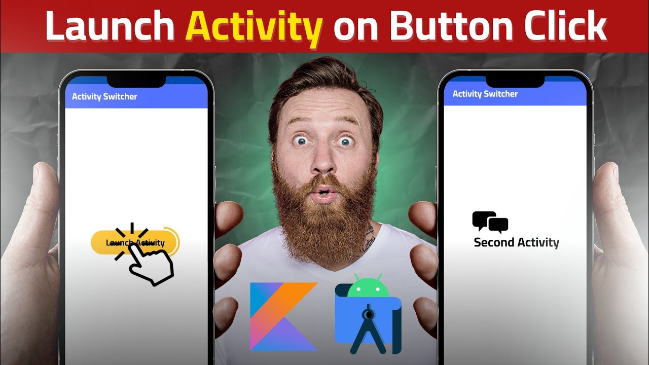How to open a New Activity from Button Click in Android Studio Kotlin |  Android Studio | Dev Atrii