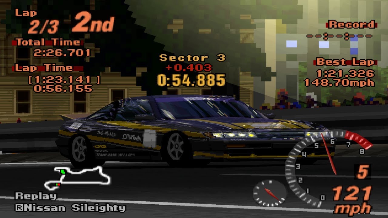 Gran Turismo 2 A-Spec V1.2 - Nissan Sileighty PS1 Gameplay HD
