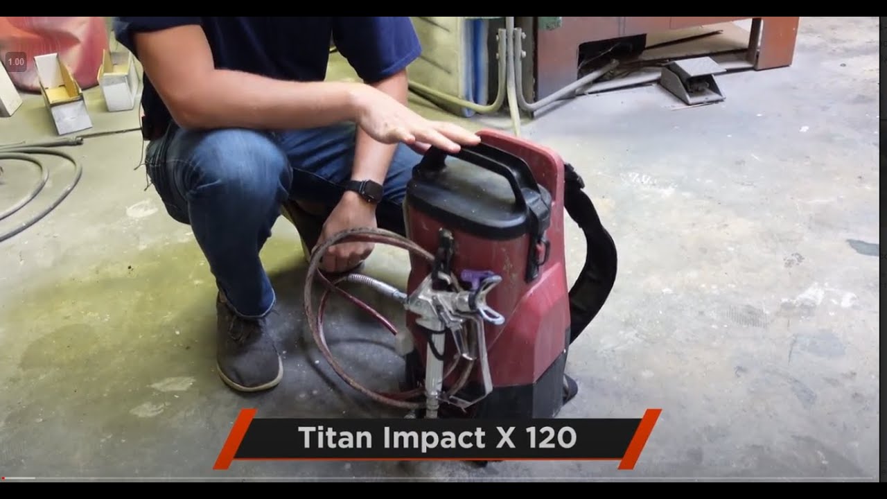 Обзор ранцевого аккумуляторного безвоздушного распылителя Titan Impact X 120