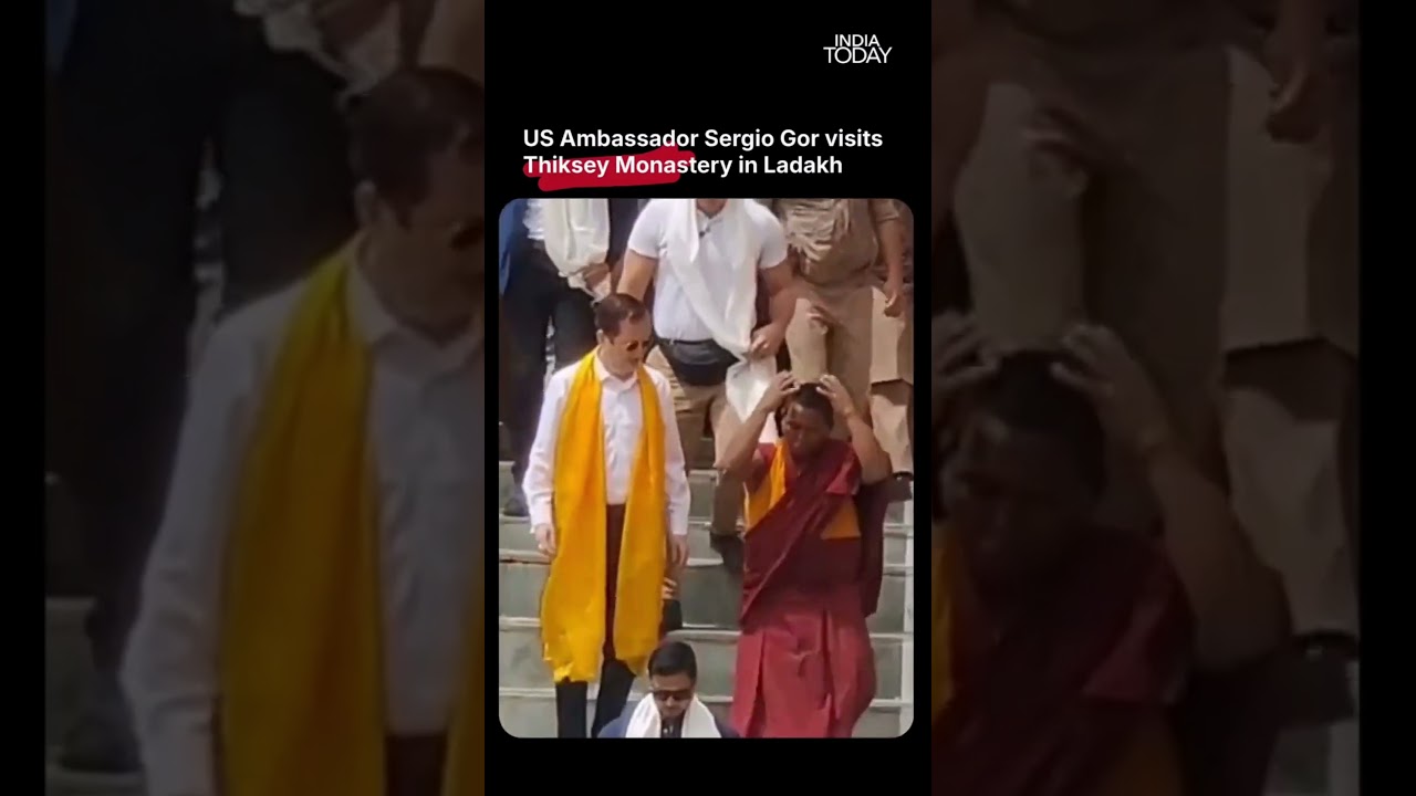 US Ambassador Sergio Gor Visits Thiksey Monastery In Ladakh, Explores Buddhist Heritage