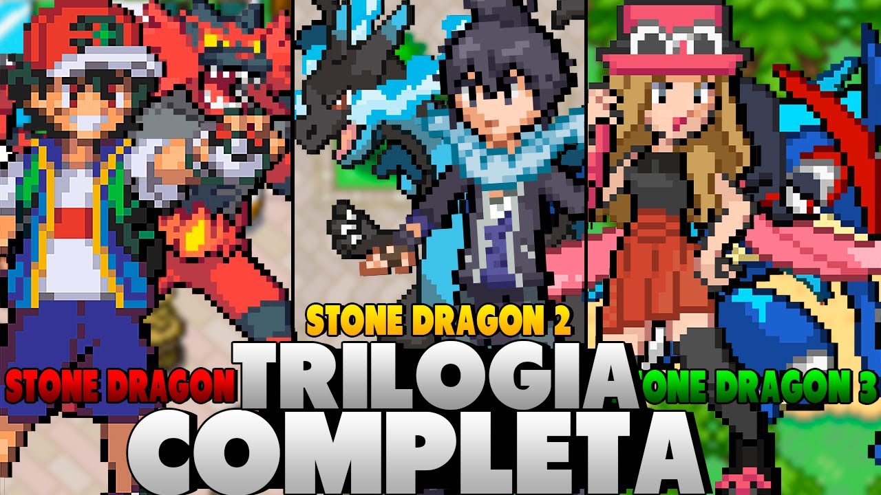Trilogia Pokémon Stone Dragon Completa - Até Zerar os Três Jogos! (GBA)