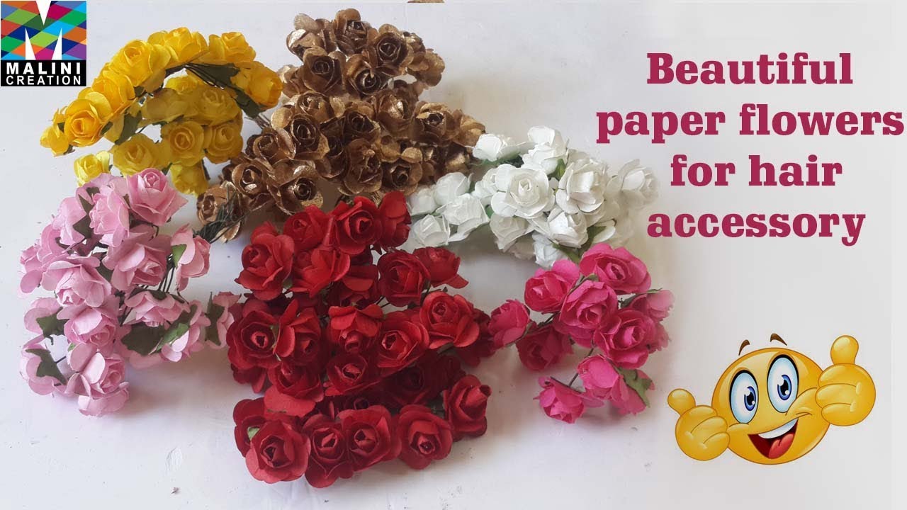 How to make paper flower for hair accessory