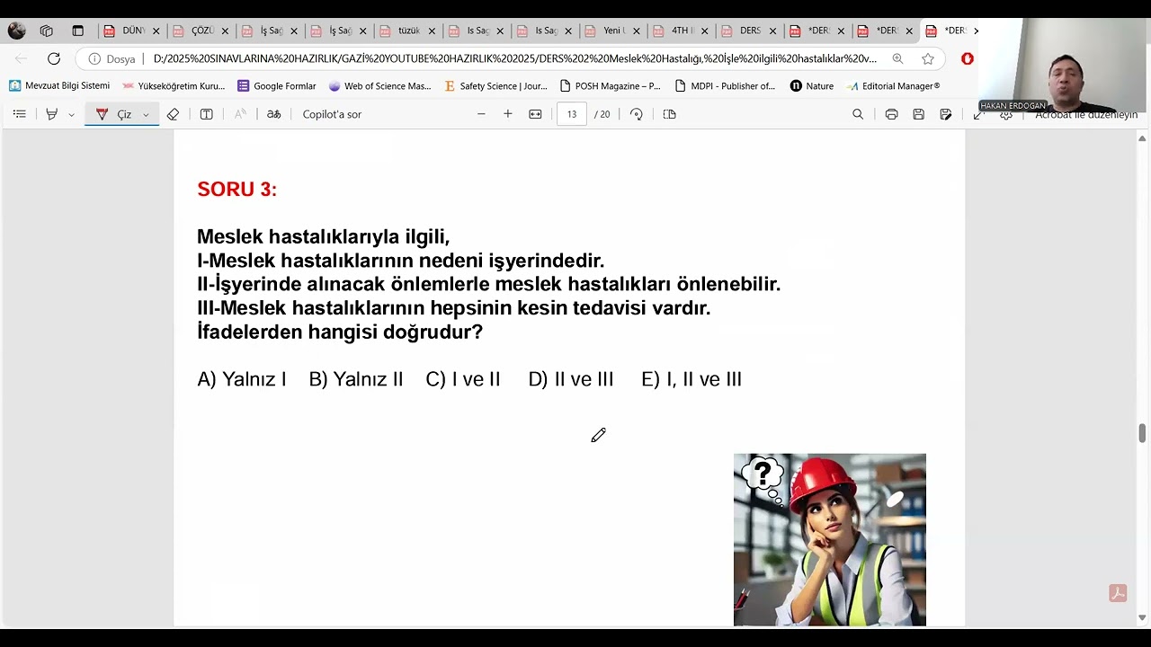 DERS 2: MESLEK HASTALIĞI, İŞLE İLGİLİ HASTALIKLAR VE İŞ KAZASI KAVRAMLARI @isgderecekampi #isg