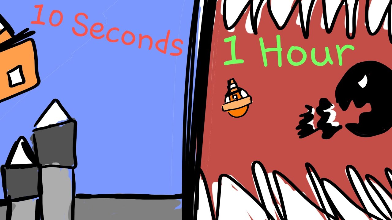 10 Seconds VS 1 Hour ( Making a GD Level )