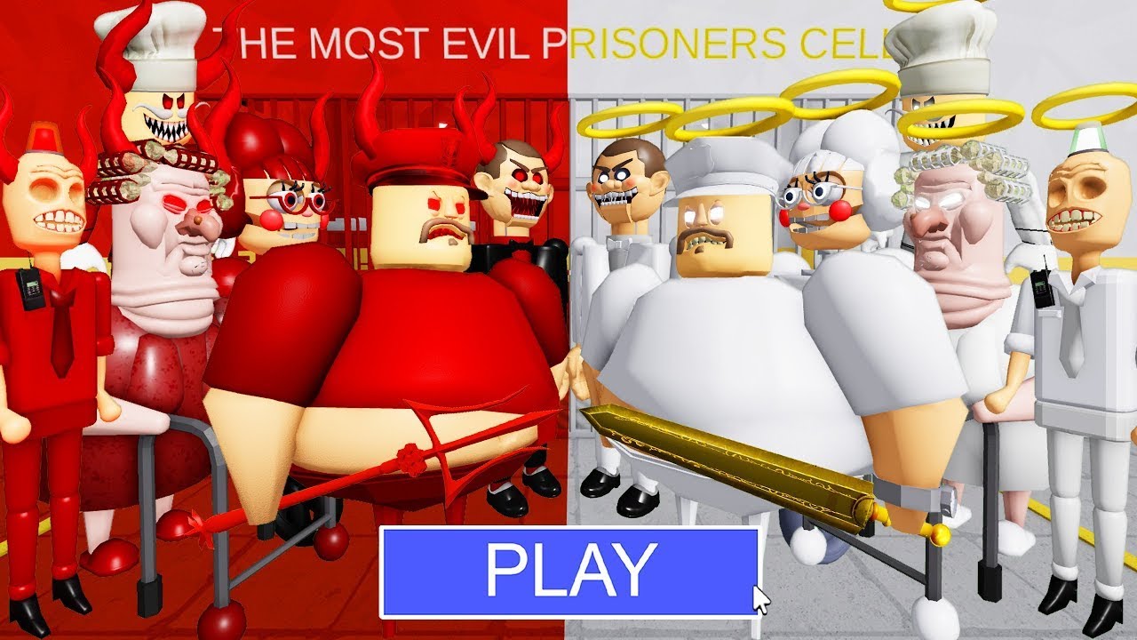 DEMON Bosses Vs ANGEL Bosses! BARRY'S PRISON RUN! #roblox #obby