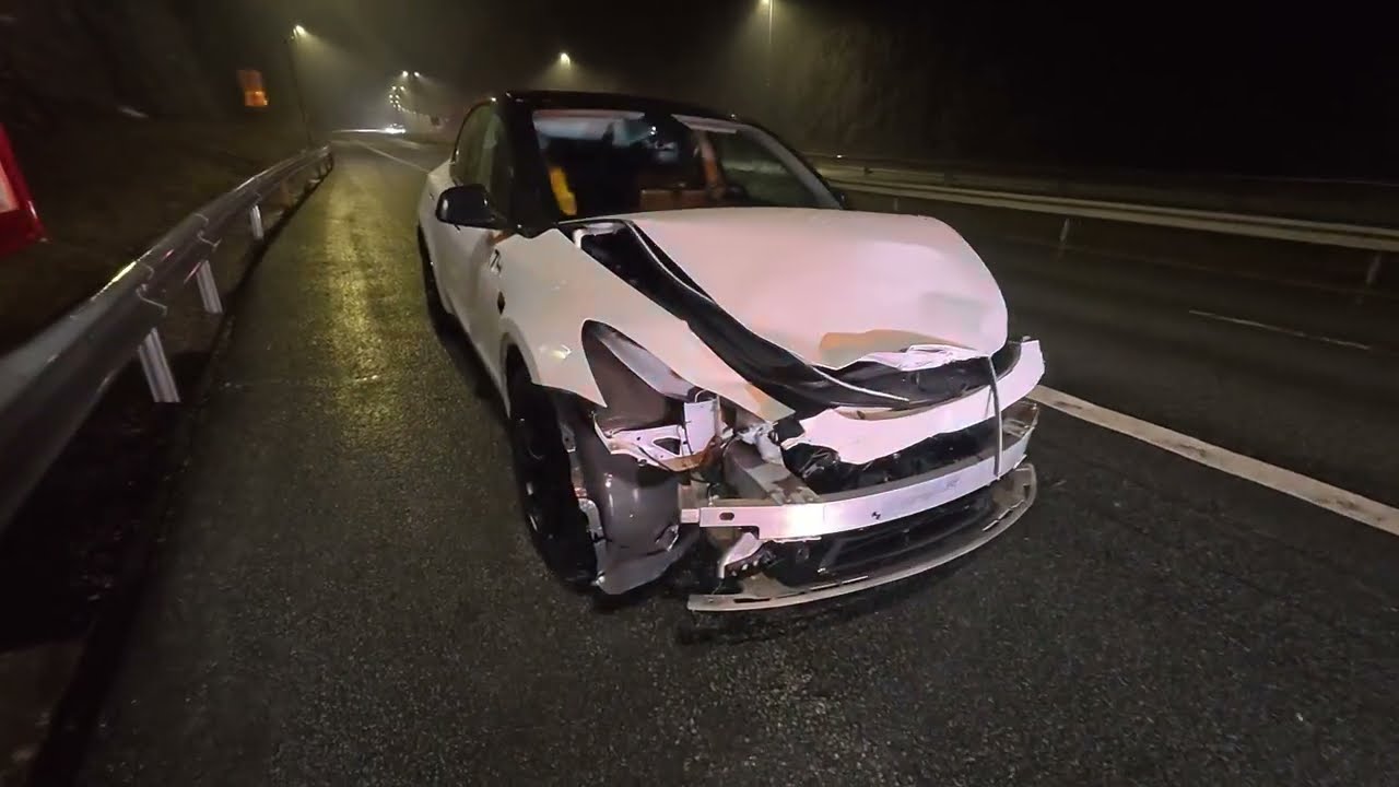 Real Dashcam Footage Tesla Model Y Performance Crash