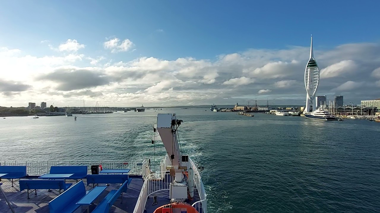 WightLink Ferry St Clare Departure from Portsmouth.