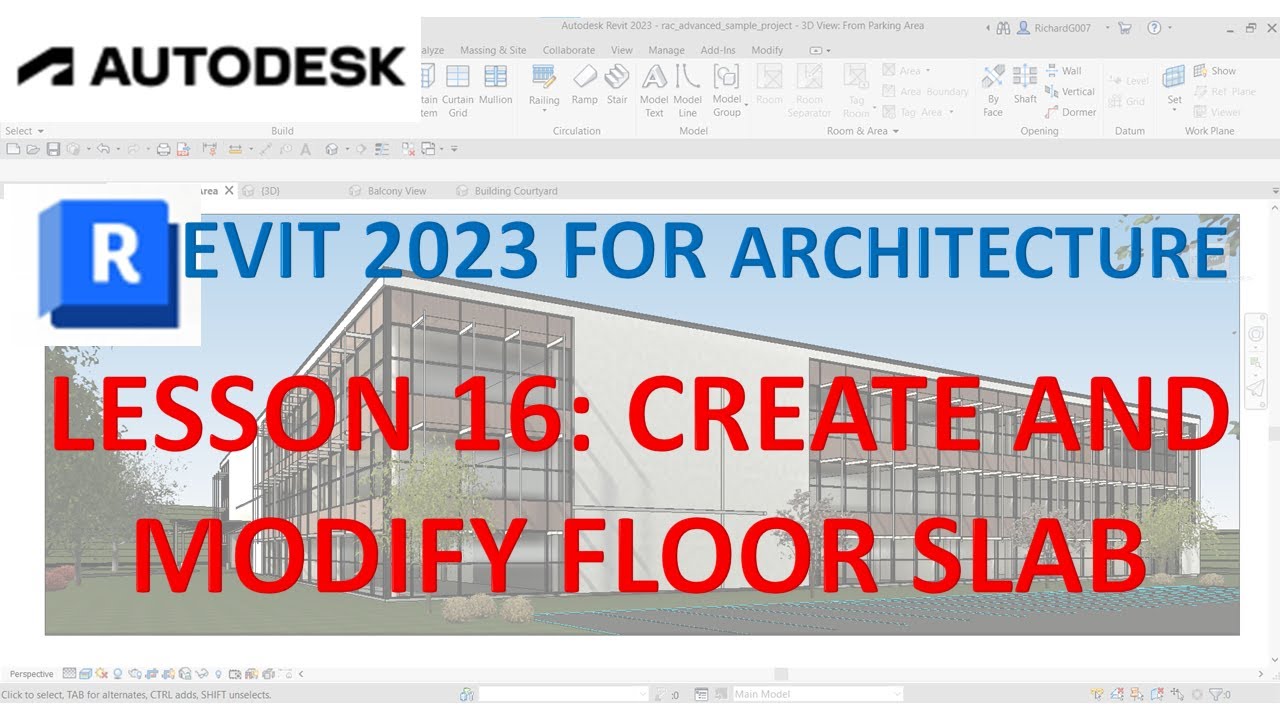 REVIT 2023 АРХИТЕКТУРА: УРОК 16 - СОЗДАНИЕ И ИЗМЕНЕНИЕ ПЛИТЫ ПОЛА