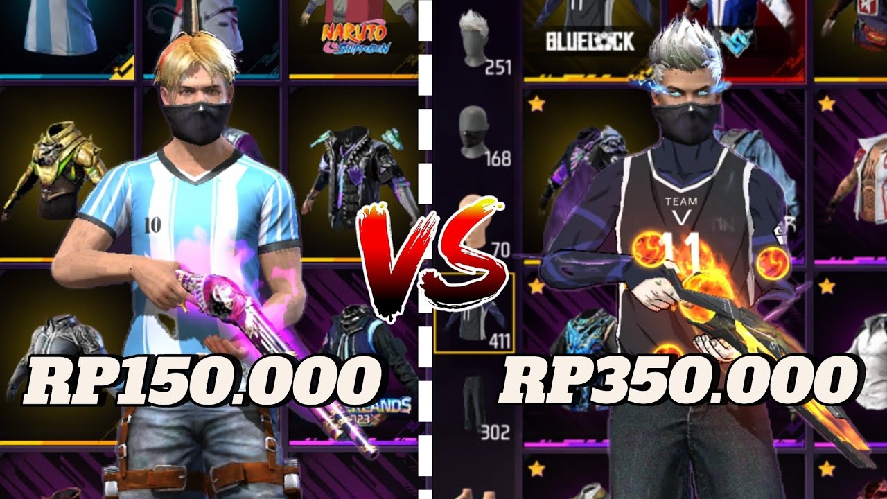 REVIEW AKUN FF HARGA RP150.000 VS RP350.000 !! APAKAH WHORT IT‼️