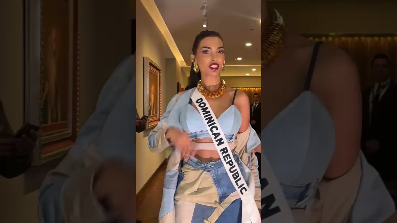 Miss Universe Rep&uacute;blica Dominicana, Celinee Santos, con un  atuendo ex&oacute;tico y elegante #alf