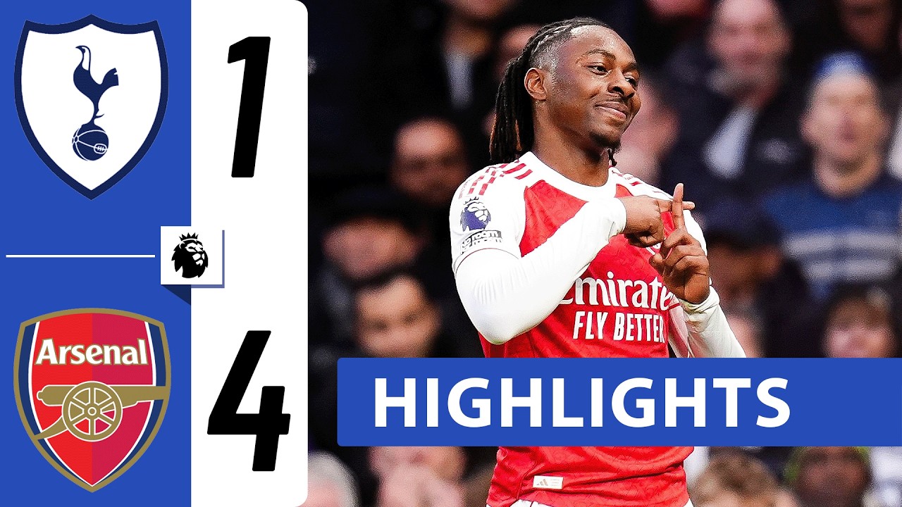 Tottenham 1 vs 4 Arsenal | All Goals and Highlights | Premier League