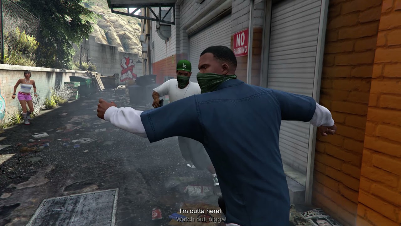Lamar and Franklin Chase and Kidnap a Ballas Gang Member