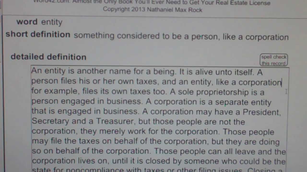 entity Real Estate License Exam Study Guide AgentExamPass.com
