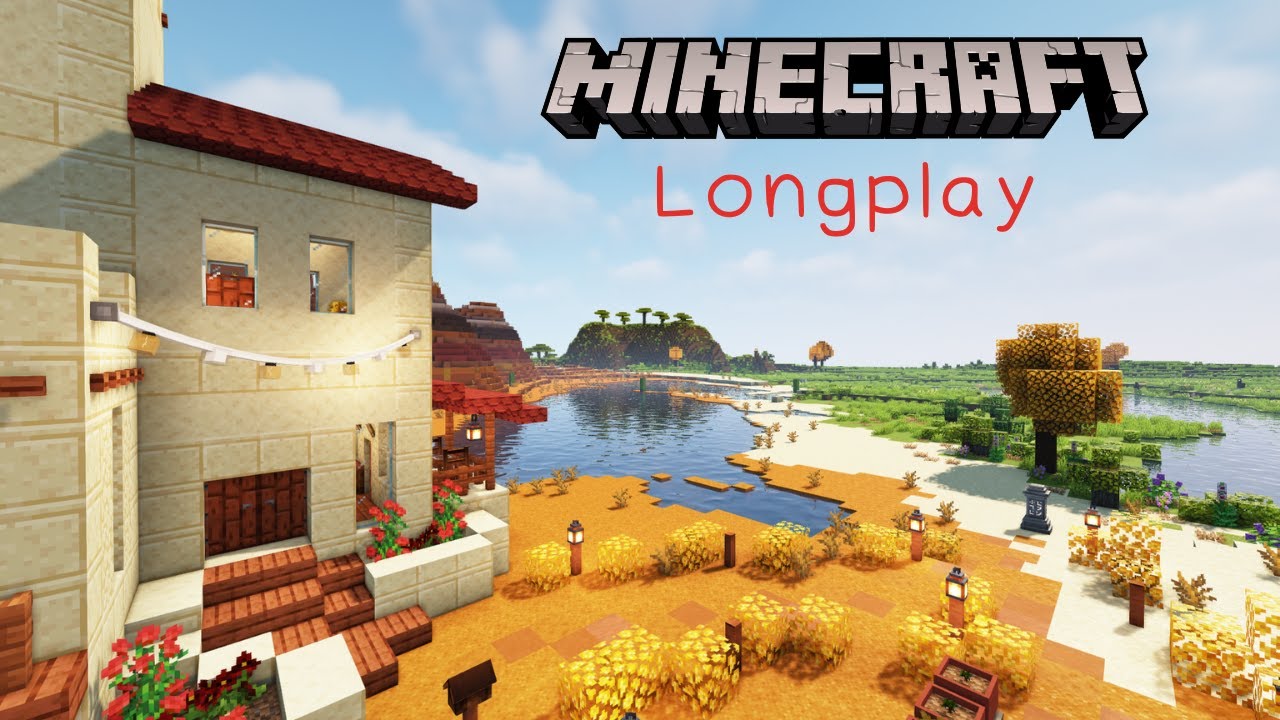 Relaxing Minecraft Longplay w/ lofi | Building a House in the Mesa | No Commentary