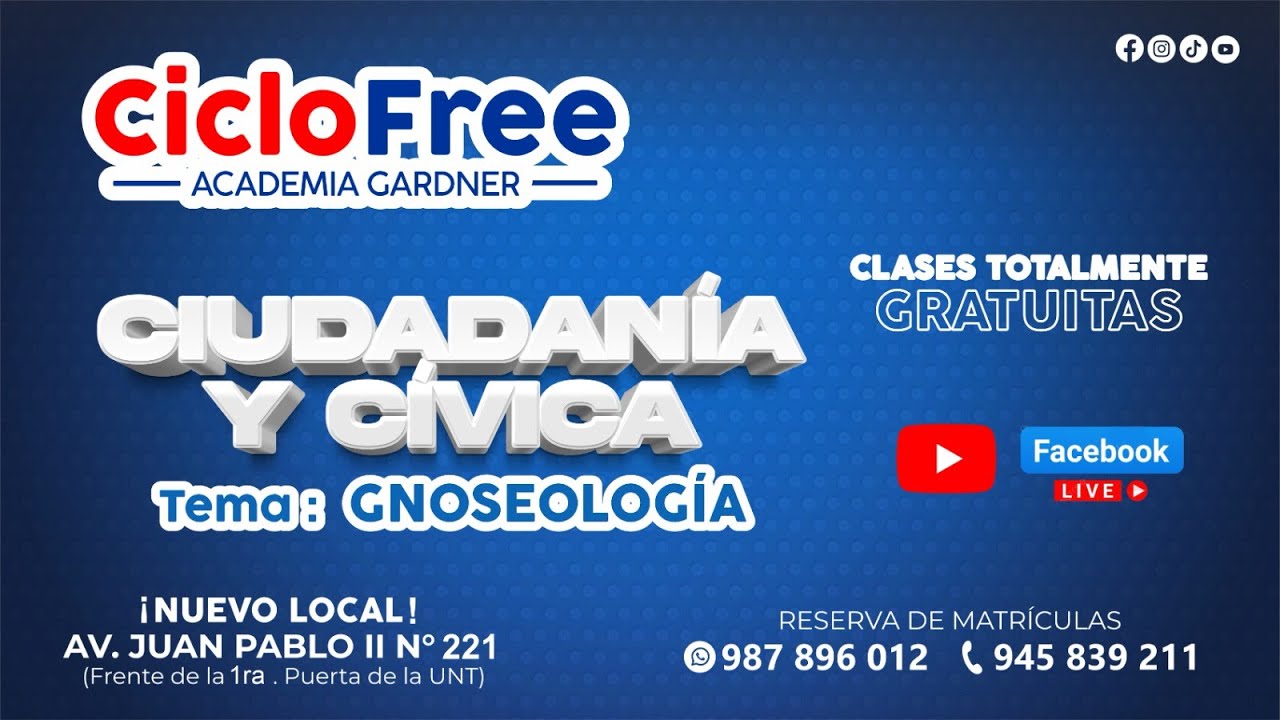 ✅GNOSEOLOGÍA - Prof. Ricardo Vásquez Quiñones | CIUDADANÍA y CÍVICA | CICLO FREE GARDNER 2025 II