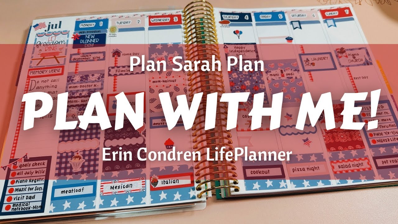Plan With Me! | July 1-7 | COLORFUL VERTICAL…WHAT?! | Freedom 2024 Theme | Erin Condren