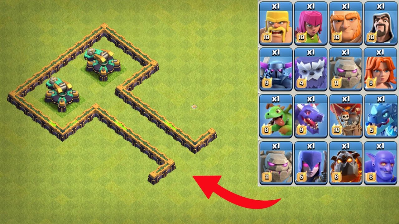 Max Scattershot Formation vs All Troops - Clash of Clans