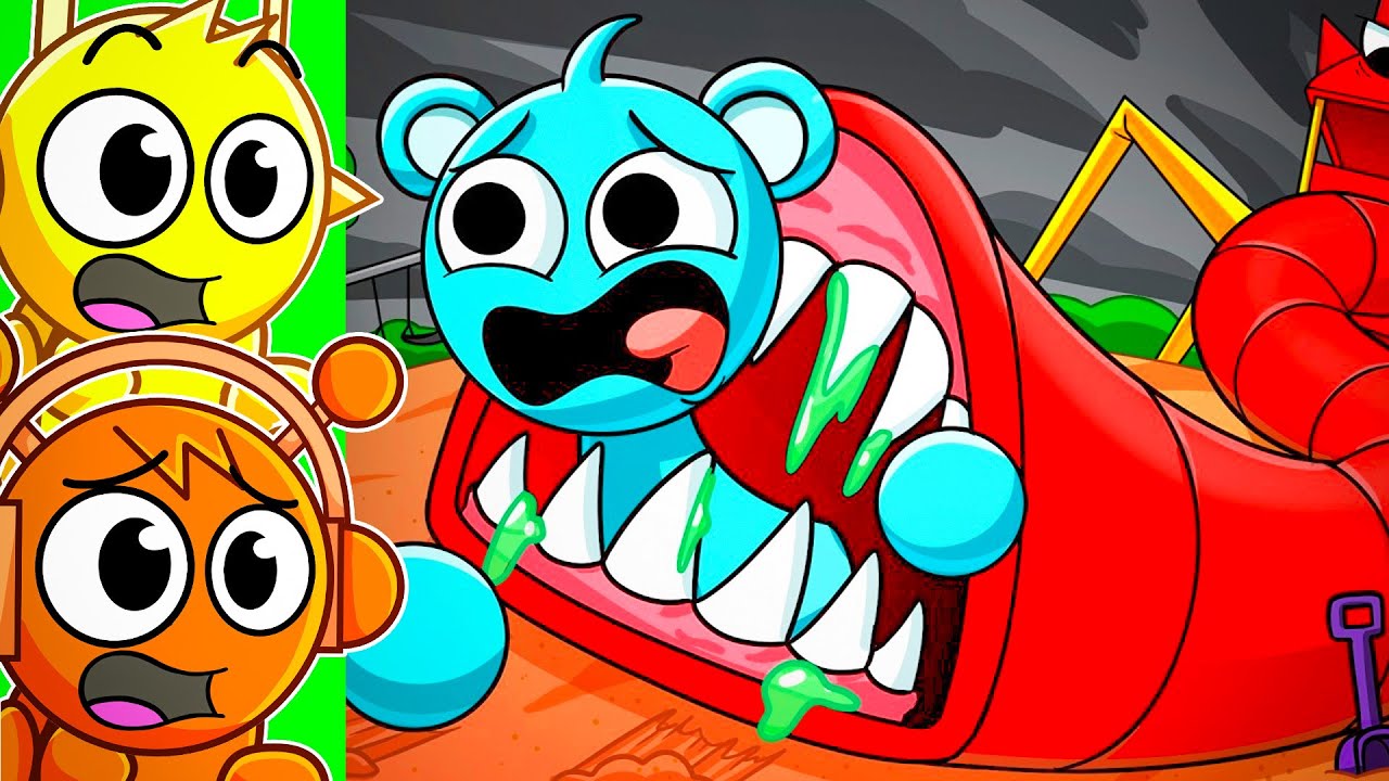 Reacting to CURSE of the SPRUNKI SLIDE EATER... (Cartoon Animation)