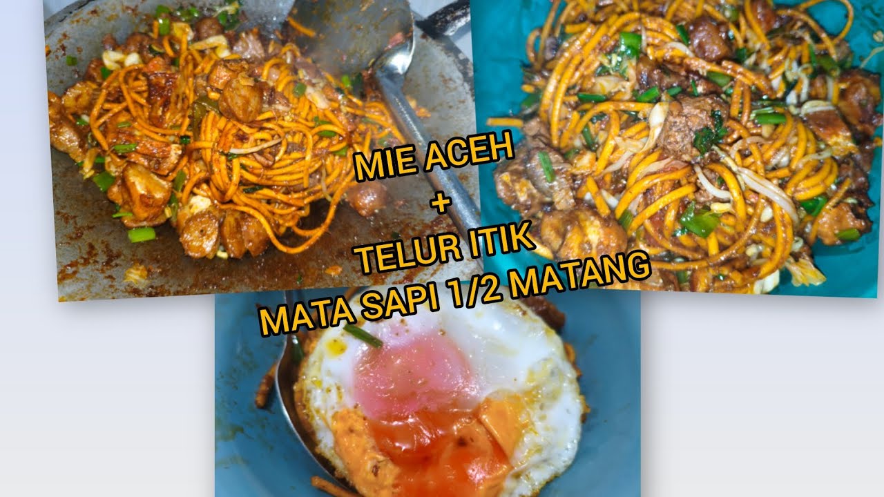 MASAK SIMPEL MIE ACEH BAKSO PAKAI TELUR ITIK MATA SAPI SETENGAH MATANG, RASANYA JAUH LEBIH NIKMAT 😋😋